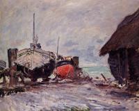 Monet, Claude Oscar - Fishing Boats at Etretat